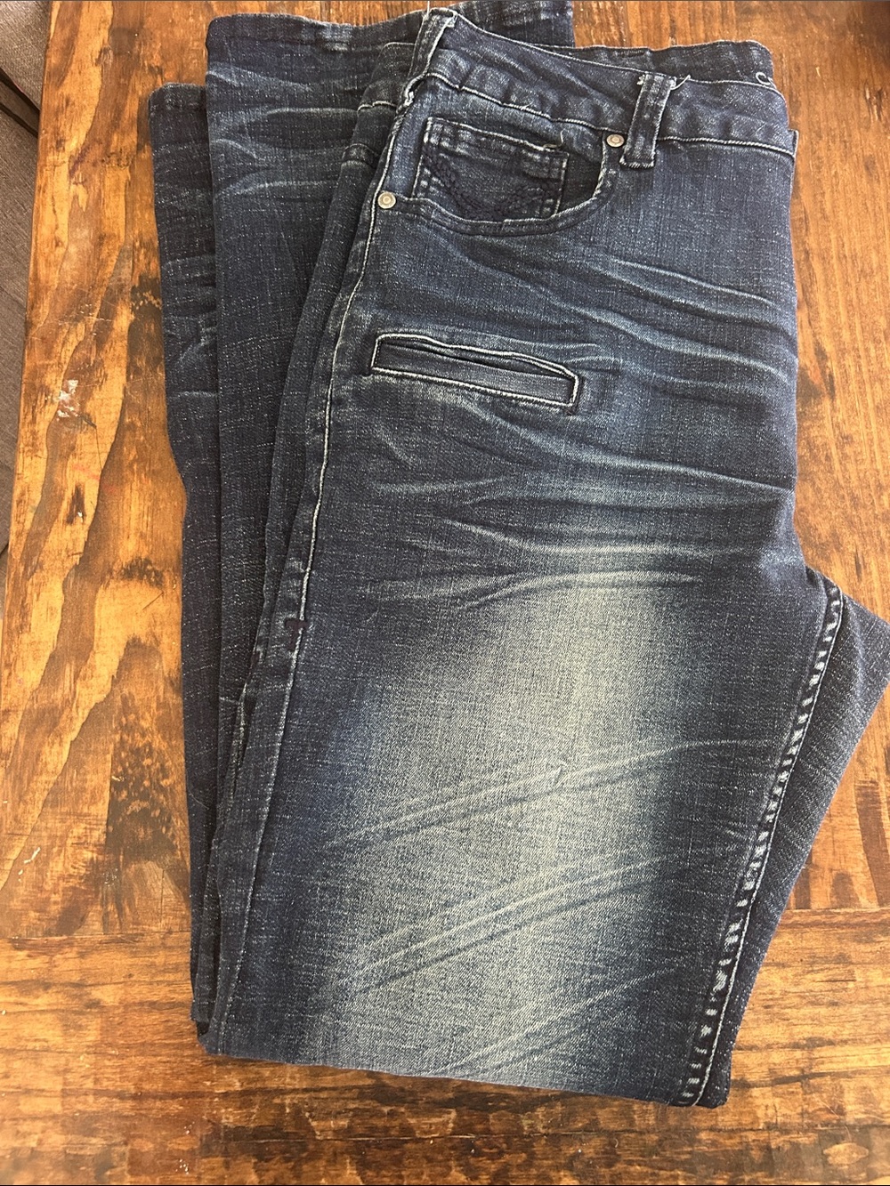 Cowgirl Tuff Dark Blue Washed Boot Cut Jeans